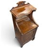 Image 3 : Antique Wooden Coal Scuttle Cabinet w Mirror & Carved Wood Detailing 16.5x13.5x38.5