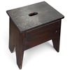 Image 2 : Vintage Wooden Stool w Hand Hole 15x11.5x18"