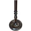 Image 2 : Wooden Floor Lamp w Pleated Lampshade 5" Tall