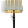 Image 3 : Wooden Floor Lamp w Pleated Lampshade 5" Tall