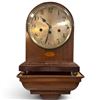 Image 2 : Wooden Mantel Clock w Brass Face & H.G. Plowden Base Clock measures 10.5x7x13"