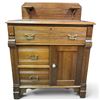 Image 3 : Early 20th Century Wooden Sideboard w Brass Handles 29x15x38"