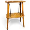 Image 1 : Mid-Century Two-Tier Wooden Side Table 17.5x14x30.75"