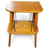 Image 2 : Mid-Century Two-Tier Wooden Side Table 17.5x14x30.75"