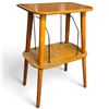 Image 3 : Mid-Century Two-Tier Wooden Side Table 17.5x14x30.75"