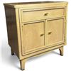 Image 2 : Vintage Light Wood Cabinet w Brass Hardware 21.5x13x25.75"