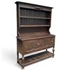 Image 2 : Wooden Court Cupboard W Shelves & Cabinet Doors 54x18.5x75"
