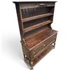 Image 3 : Wooden Court Cupboard W Shelves & Cabinet Doors 54x18.5x75"