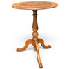Image 1 : Wooden Pedestal Table w Tripod Base 21.5x28"
