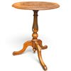 Image 2 : Wooden Pedestal Table w Tripod Base 21.5x28"