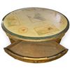 Image 3 : Round Wood Table w Painted Top & Lion Paw Feet * 52" Diameter x 30.5" Tall
