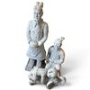 Image 2 : Set of Stone-Like Garden Sculptures Terracotta Warrior Sculptures & Elephant Tallest is 46"