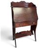 Image 2 : Antique Dark Wood Secretary Desk w Keyhole & Compartments 27.5x14.5x45.5"