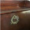 Image 4 : Antique Dark Wood Secretary Desk w Keyhole & Compartments 27.5x14.5x45.5"