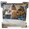 Image 1 : Art Deco Style Etched Mirror w Decorative Corners 36x36"
