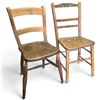 Image 2 : Pair of Rustic Wooden Ladder-Back Chairs
