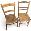 Image 3 : Pair of Rustic Wooden Ladder-Back Chairs
