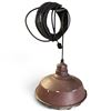 Image 1 : Industrial Pendant Light w Wire Cage & Long Cord 16" Diameter