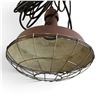Image 2 : Industrial Hanging Light Fixture w Metal Cage 16" Diameter