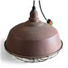 Image 1 : Industrial Hanging Light w Metal Cage 16" Diameter