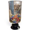 Image 1 : Large Glass Jar w Assorted Murano Glass Candy 9.75" Diameter 20" Tall