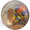 Image 3 : Large Glass Jar w Assorted Murano Glass Candy 9.75" Diameter 20" Tall