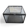 Image 3 : Glass & Metal Display Cases w Black Frames Rectangle 12x6x6" Square 10.5x10.5x7"