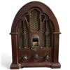 Image 1 : Wooden Cathedral Tabletop Radio w GE Logo