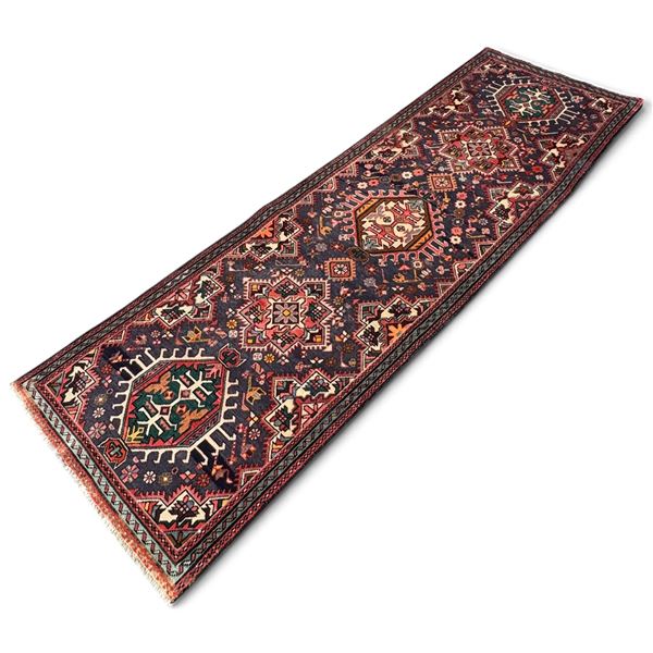 Gharaeh Persian Rug, Hand Knotted Wool 9'2"x2'9"