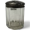 Image 2 : Antique Sterling Topped Hair Tidy - Birmingham England Hallmarks * 3" tall x 3" diameter with "Hair