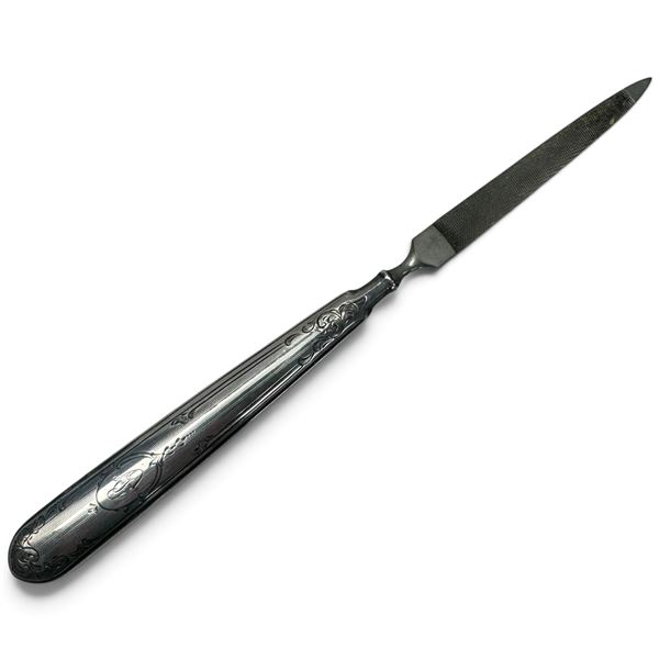 Antique Birks Sterling Nail File * Possible Initial Engraved in the Cartouche (Total weight: 29 gram