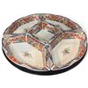 Image 1 : Porcelain Imari Design Hors D'oeuvre Tray on Lazy Suzan Base - Individual dishes