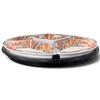 Image 2 : Porcelain Imari Design Hors D'oeuvre Tray on Lazy Suzan Base - Individual dishes