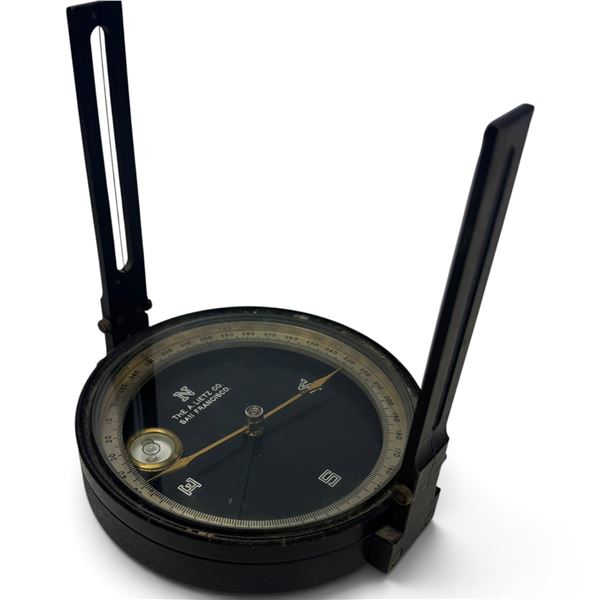 Vintage Lietz Co. San Francisco Surveyor's Sighting Field Compass - Pre 1947