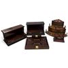 Image 1 : Group of 5 Wood Desk Items  - Majority are Bombay Company (2 Letter writing boxes, valet tray, desk