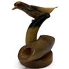 Image 1 : Hand Crafted Bone Art Bird Model - 4" x 9" z 6" tall