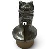 Image 1 : Vintage Metal Bull Dog Hood Ornament - 5" x 5" x 5.5" tall