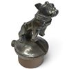 Image 2 : Vintage Metal Bull Dog Hood Ornament - 5" x 5" x 5.5" tall