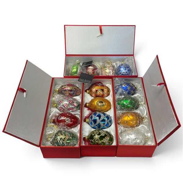4 Sets of 4 Collectible Joan Rivers Christmas Decorations