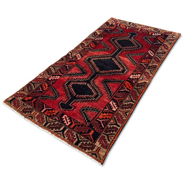Persian Rug Tarom Zanjan Geometric Design 6'5"X3'4"