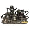 Image 1 : Group of Vintage Silverplated Tea & Coffee Pots on Tray