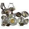 Image 2 : Large Group of Vintage Silverplated Vases and Serving Items - Largest Vase is 8: x 11" x 18" tall