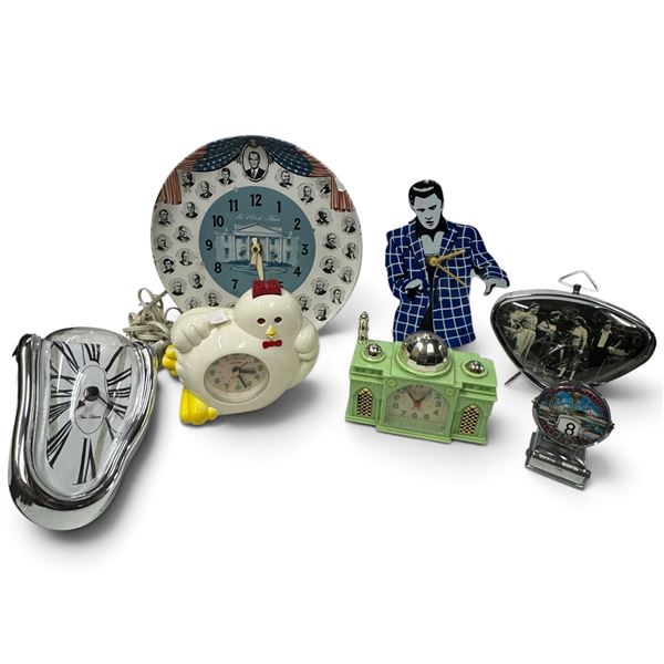 Collection of Novelty Clocks & Electronics Including NexTime, Sony & RCA