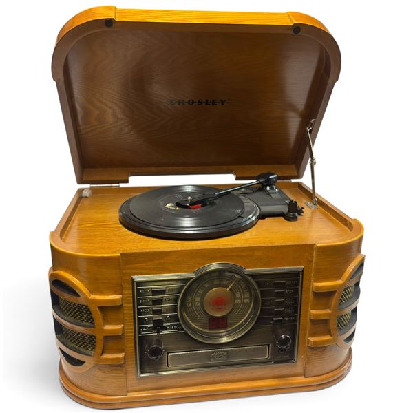 Crosley CR88-CD Turntable w AM/FM Radio & CD Player
