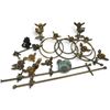 Image 1 : Bathroom Set with Brass Cherub Towel Bar, Rings & Decorative Hardware