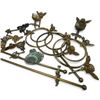 Image 4 : Bathroom Set with Brass Cherub Towel Bar, Rings & Decorative Hardware
