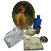 Image 1 : Coca-Cola Tray, Sweet Caporal Cigarette Tin & Assorted Vintage Items