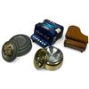 Image 1 : First Act Accordion, Metal Trinket Music Boxes & Wooden Piano Box