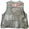 Image 3 : Leather Motorcycle Vest First Leather Apparel w Canadian Patch