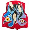 Image 3 : Original Paul Johnny Wearable Art Vest Hand Stitched Flannel Bird & Feather COA First Nations Design